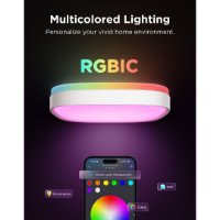 Stropna svjetiljka GOVEE RGBWW + RGBIC Square Smart Ceiling Light, 12"