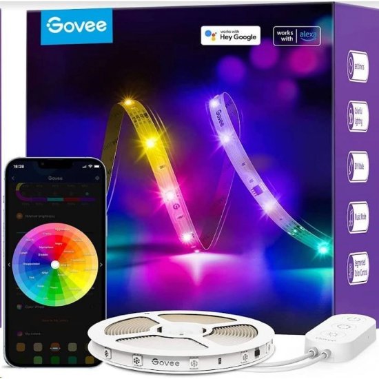 LED set GOVEE RGBIC Basic, Wi-Fi, Bluetooth, IP20, 5m
