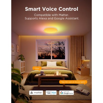 Stropna svjetiljka GOVEE RGBICWW + RGBICWW Round Smart Ceiling Light, 15"