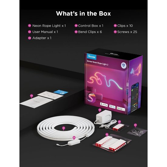 LED traka GOVEE Neon Rope Strip Light 2, 3M