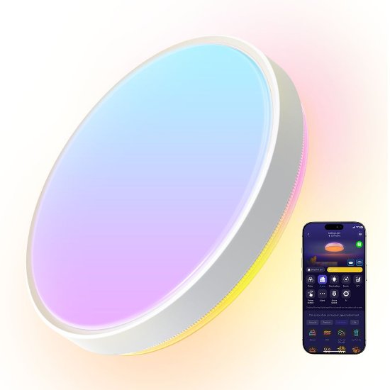 Stropna svjetiljka GOVEE RGBICWW + RGBICWW Round Smart Ceiling Light, 15"