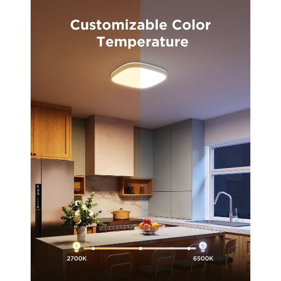 Stropna svjetiljka GOVEE RGBWW + RGBIC Square Smart Ceiling Light, 12"