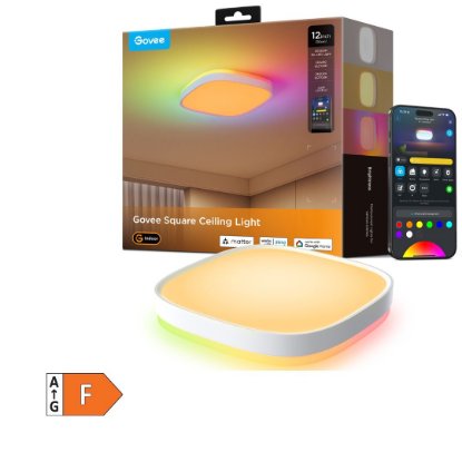 Stropna svjetiljka GOVEE RGBWW + RGBIC Square Smart Ceiling Light, 12"