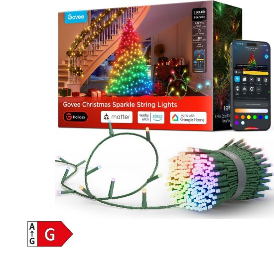 Dekorativne LED lampice GOVEE Christmas Sparkle String Lights, 20M