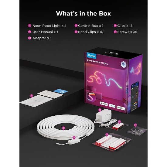 LED traka GOVEE Neon Rope Strip Light 2, 5M