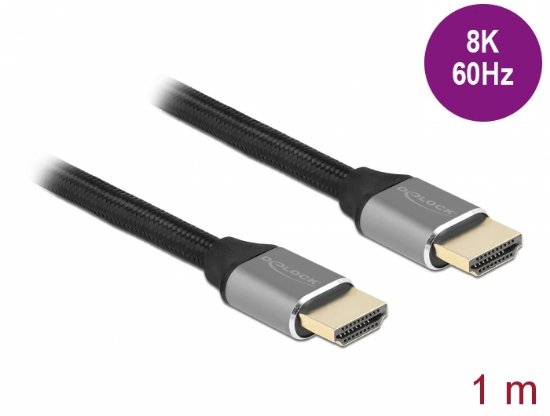 Kabel DELOCK, HDMI (M) na HDMI (M), 48 Gbps, 8K 60 Hz, 1m