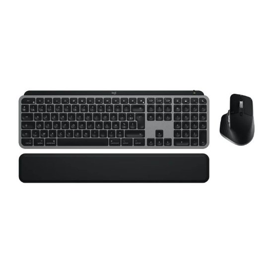 Tipkovnica + miš LOGITECH MX Keys S Combo za Mac, bežični, sivi