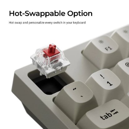 Tipkovnica KEYCHRON C2 Pro 8K QMK, RGB, mehanička, Red Switch, US Layout, bežična, siva