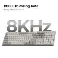 Tipkovnica KEYCHRON C2 Pro 8K QMK, RGB, mehanička, Red Switch, US Layout, bežična, siva