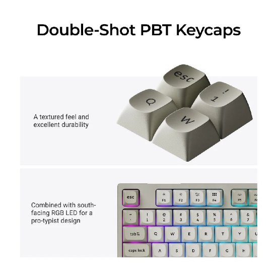 Tipkovnica KEYCHRON C2 Pro 8K QMK, RGB, mehanička, Red Switch, US Layout, bežična, siva