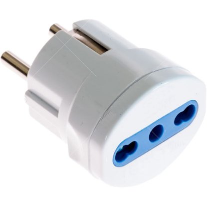 Putni adapter FAMATEL, EU/IT - schuko, bijeli