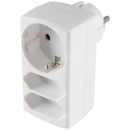 Razdjelnik HOME, 1 x shuko + 2 x EURO, strujni, bijeli