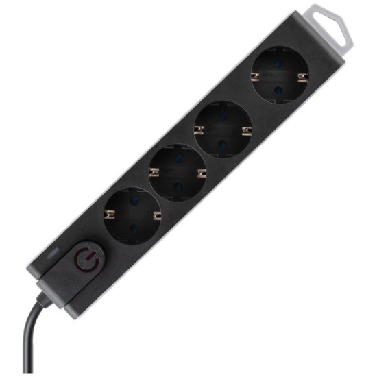 Naponska letva HOME NVT 4K-3/BK , 4 utičnica, 1.5 mm2, 3 m, crni