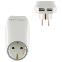 Kućni punjač HOME NV 2100, 2 x USB, 2.1A + šuko