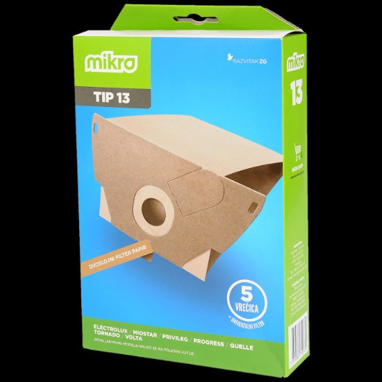 Vrećice za usisavače MIKRO 013.5.013, 5 kom, Tip 13