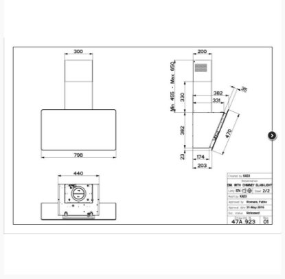RABLJENI - Zidna kuhinjska napa FABER Glam Light Zero Drip Plus BK M A80, 80 cm, 690 m3/h, energetski razred A, crna