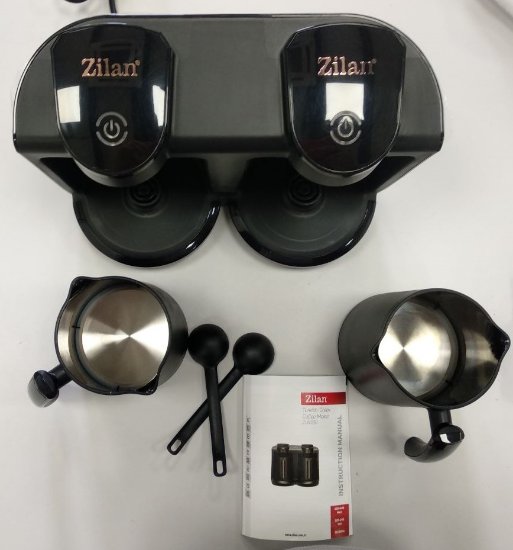 RABLJENI - Aparat za tursku kavu ZILAN ZLN1291, 400 W+400 W, 250 ml+250 ml, 8 šalica, crni