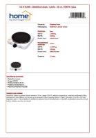 Električno kuhalo HOME HG R 01/WH, 1 ploča, 1500 W, 18 cm, bijelo