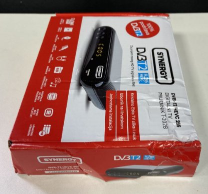 RABLJENI - TV tuner SYNERGY T-202, DVB-T2 HEVC265, SCART, LAN, HDMI, zemaljski, crni