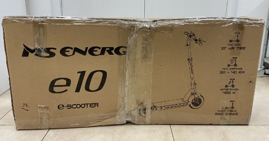 OPEN BOX - Električni romobil MS ENERGY Energy e10, autonomija do 40km, brzina 25km/h, kotači 10˝, sivi