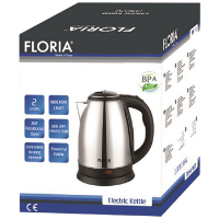 Kuhalo za vodu FLORIA ZLN2768, 1500 W, 1,8 l, inox