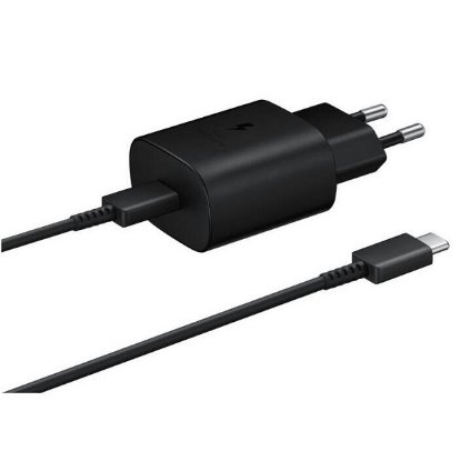 Kućni punjač SAMSUNG TA800, 25W Fast Charge USB-C, USB-C kabel, crni