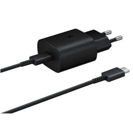 Kućni punjač SAMSUNG TA800, 25W Fast Charge USB-C, USB-C kabel, crni
