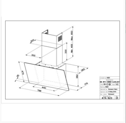 RABLJENI - Zidna kuhinjska napa FABER Glam Light Zero Drip Plus BK M A80, 80 cm, 690 m3/h, energetski razred A, crna