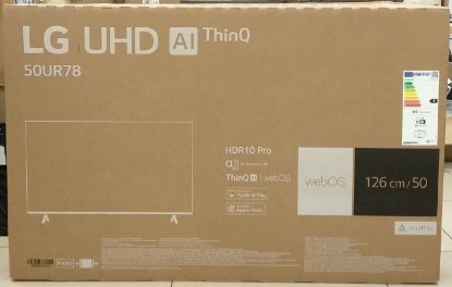 IZLOŽBENI - LED TV 50" LG 50UR78003LK, Smart TV, 4K UHD 3840x2160, DVB-T2/C/S2, HDMI, Wi-Fi, USB, LAN - energetski razred F