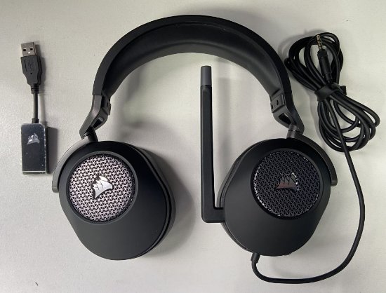 RABLJENI - Slušalice CORSAIR HS65 Surround Gaming Wireless, bežične, mikrofon, crne