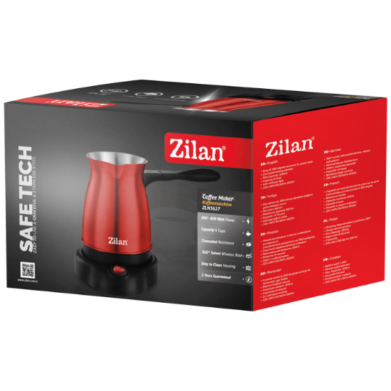 Kuhalo za kavu ZILAN ZLN3627, 800 W, crveno