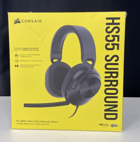 RABLJENI - Slušalice CORSAIR HS55 Surround, mikrofon, crne