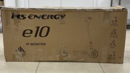 OPEN BOX - Električni romobil MS ENERGY Energy e10, autonomija do 40km, brzina 25km/h, kotači 10˝, sivi