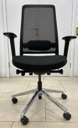 RABLJENI - Ergonomska uredska stolica ERGOVISION Flex 02, crna