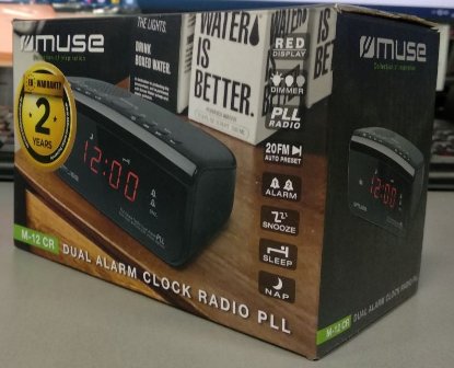 RABLJENI - Radio budilica MUSE M-12CR, crna