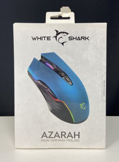 RABLJENI - Miš WHITE SHARK Azarah, 6400dpi, optički, žičani, plavi