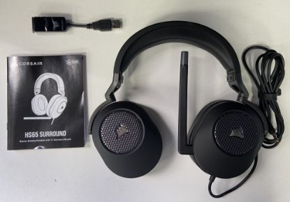 RABLJENI - Slušalice CORSAIR HS65 Surround Gaming Wireless, bežične, mikrofon, crne