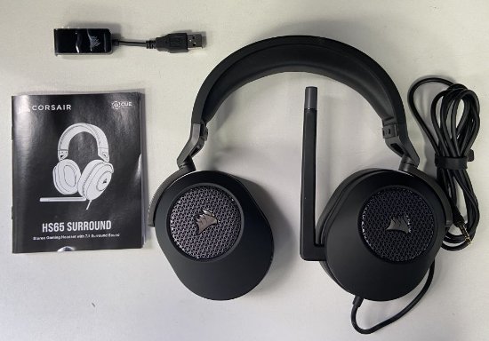 RABLJENI - Slušalice CORSAIR HS65 Surround Gaming Wireless, bežične, mikrofon, crne
