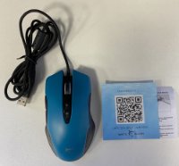 RABLJENI - Miš WHITE SHARK Azarah, 6400dpi, optički, žičani, plavi