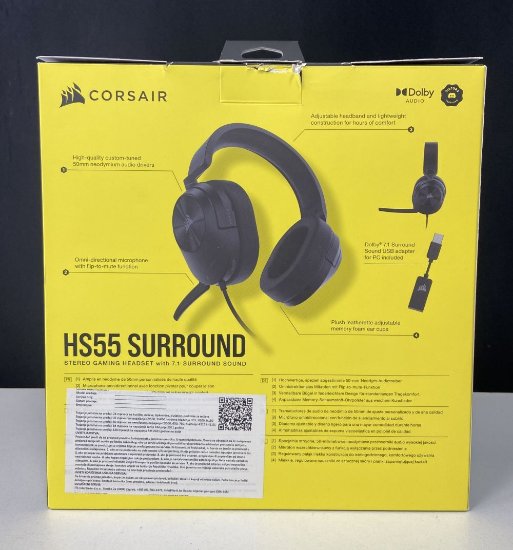 RABLJENI - Slušalice CORSAIR HS55 Surround, mikrofon, crne