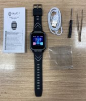 RABLJENI - Dječji pametni sat MYKI 4, 4G video pozivi, praćenje lokacije, vodootporan, crno-sivi