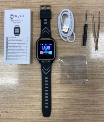 RABLJENI - Dječji pametni sat MYKI 4, 4G video pozivi, praćenje lokacije, vodootporan, crno-sivi