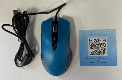 RABLJENI - Miš WHITE SHARK Azarah, 6400dpi, optički, žičani, plavi