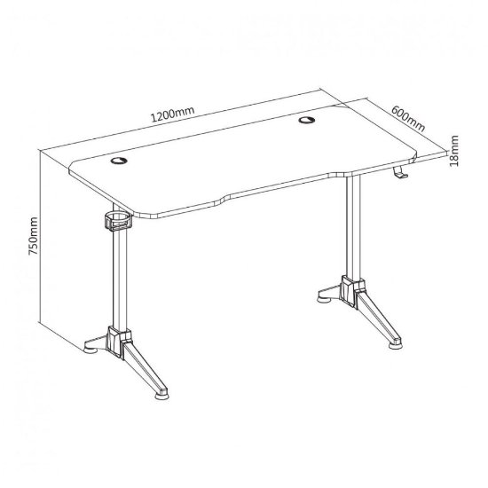 Gaming stol WHITE SHARK Fire Shadow, RGB, crno-crveni