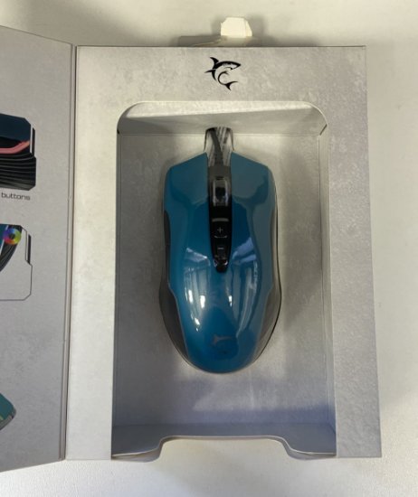 RABLJENI - Miš WHITE SHARK Azarah, 6400dpi, optički, žičani, plavi