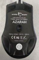 IZLOŽBENI - Miš WHITE SHARK Azarah, 6400dpi, optički, žičani, plavi