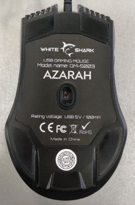 IZLOŽBENI - Miš WHITE SHARK Azarah, 6400dpi, optički, žičani, plavi