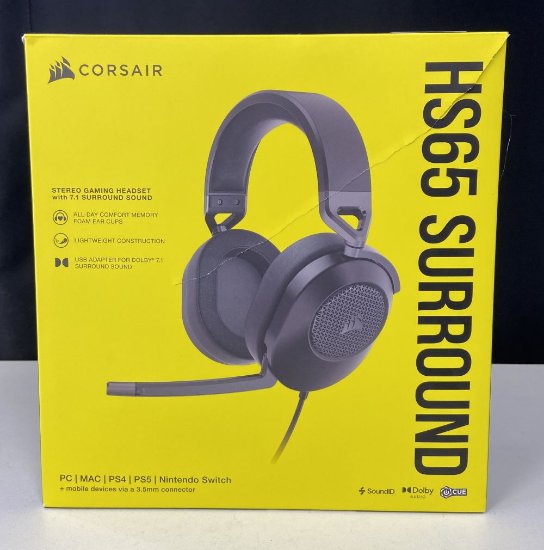 RABLJENI - Slušalice CORSAIR HS65 Surround Gaming Wireless, bežične, mikrofon, crne