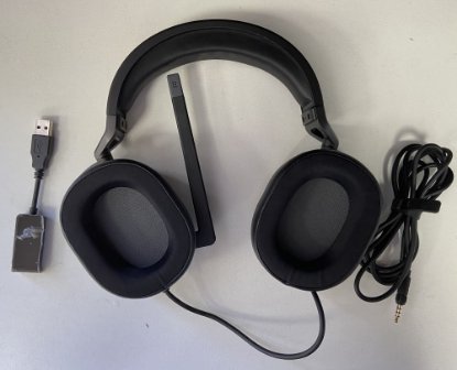 RABLJENI - Slušalice CORSAIR HS65 Surround Gaming Wireless, bežične, mikrofon, crne