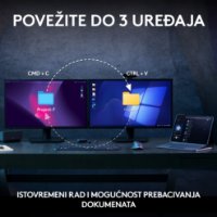 Tipkovnica + miš LOGITECH MX Keys S Combo, bežični, US layout, sivi